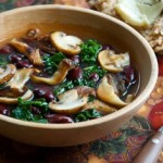 kale and mushroom soup